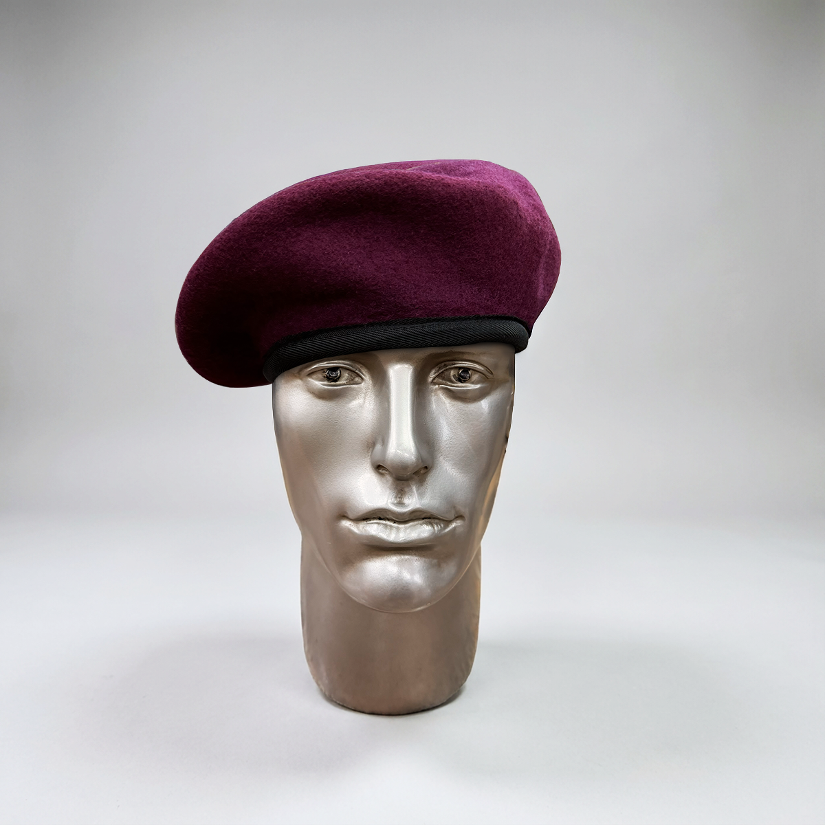 Maroon Wool Military Beret Cap